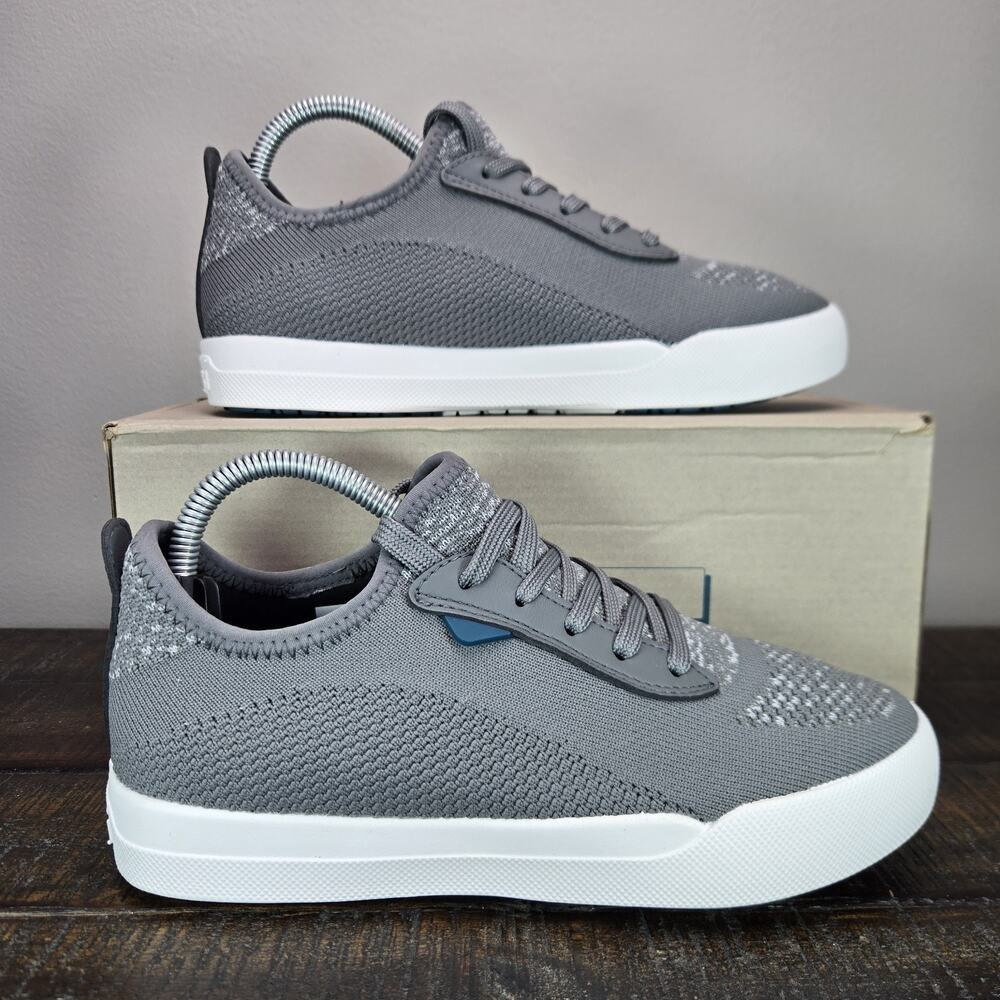 Vessi Weekend 1.5 Sneaker Womens Size 5 Waterproof Shoes Concrete Gray White